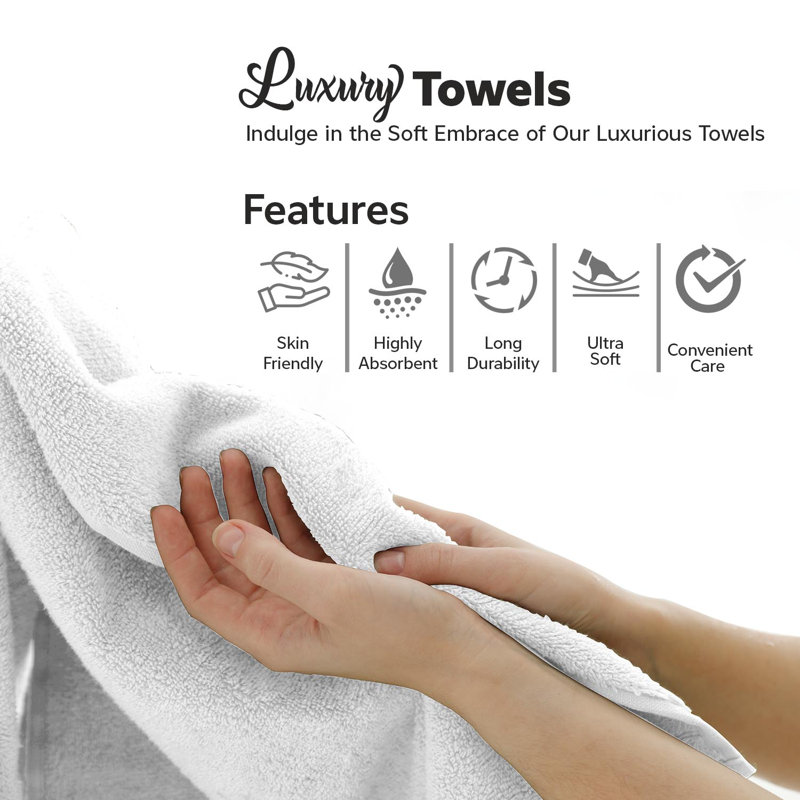 Ultra Light Hand Towel, White
