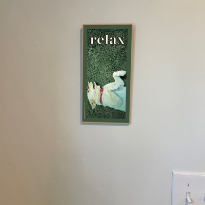 Relax Vertical Wood Sign