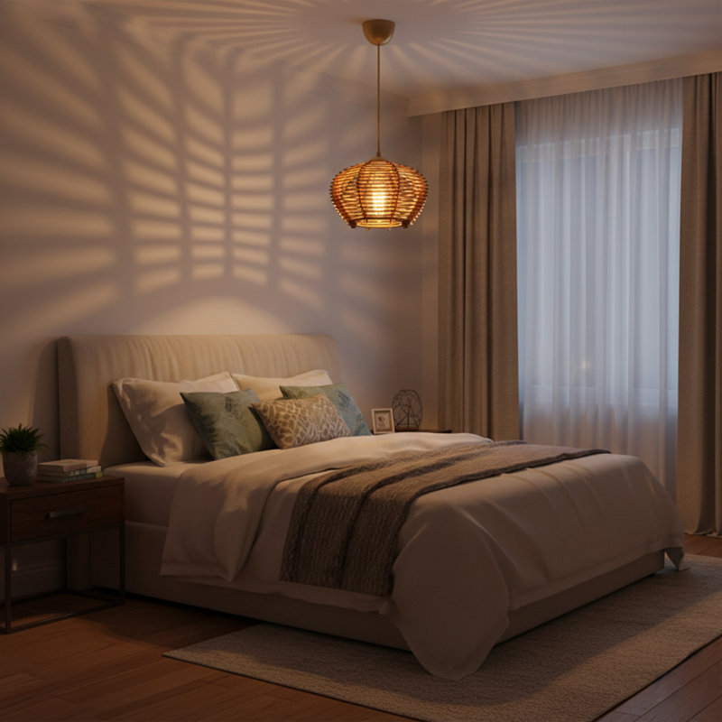 Lustre ajustable en bois