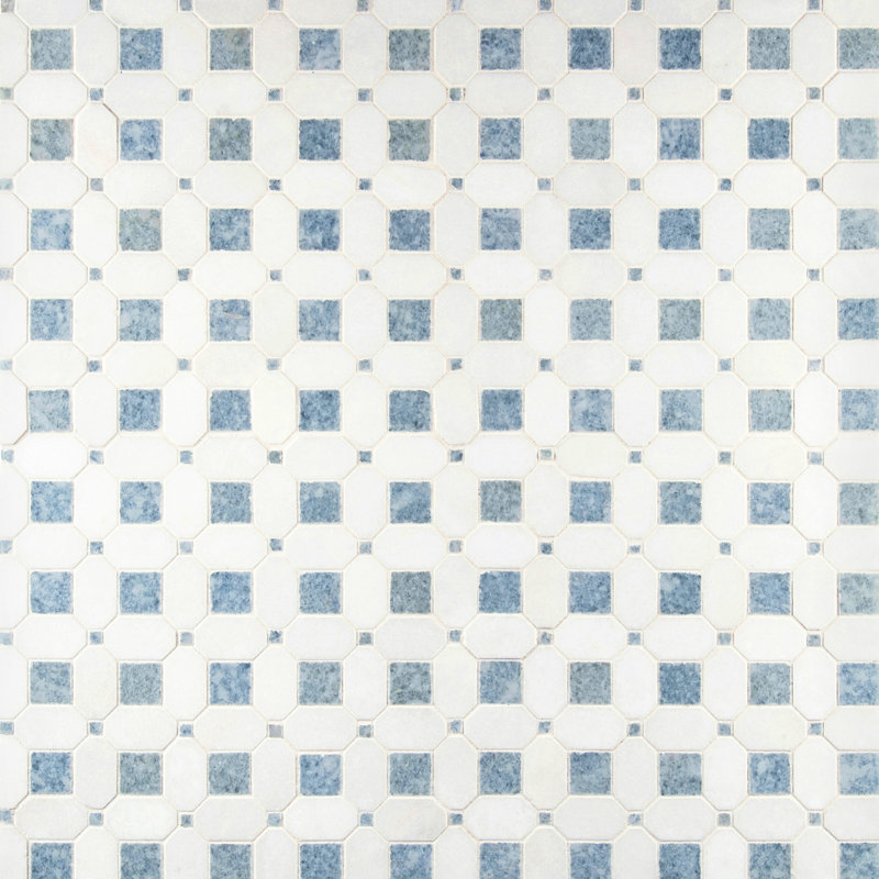 Loredana Array 12 in. x 12 in. Polished Marble Mosaic Floor and Wall Tile