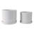 Ceramic Planter Pots Ceramic Ribbed Texture Indoor/Outdoor Decor Set of 2 - 10", 9" White