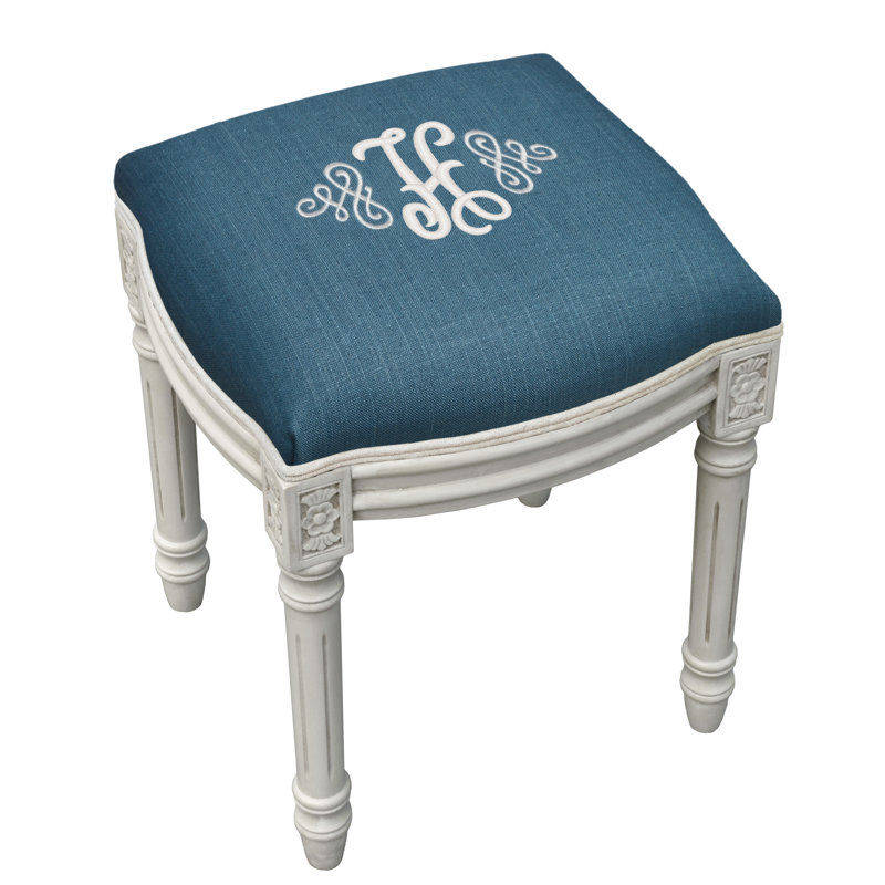Tabouret de coiffeuse Lombardi, H, Bleu marine