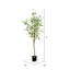 Artificial Potted Milan Leaf Tree in Black Planters Pot.-1118199253
