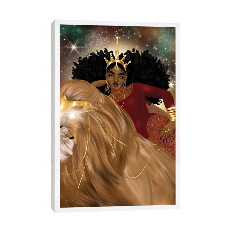 A Regal Story - Print on Canvas, 101.6 cm H x 66.04 cm W, White Framed