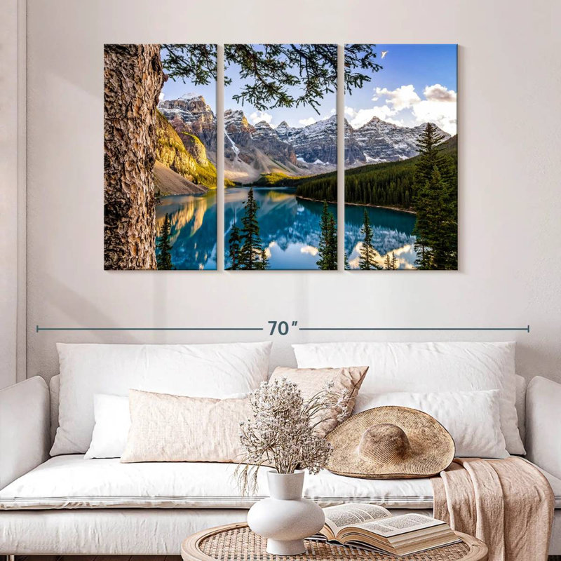 Paysage du lac Alvord Morain, H 32 po x l 50 po