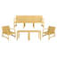 Mobilier intérieur / extérieur 5 pièces 3 places, 2 chaises, 2 tables basses, jaune, structure rouille, Pp toutes saisons, assemblage de 30 minutes, gigogne peu encombrante, patio confortable avec chaises et jaune