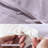 MooMee Lightweight Duvet Cover Set with Zipper Closure 8 Ties 100% Washed Cotton Linen Like Textured Soft Breathable All-Season-109236630-111275632