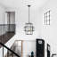 4-Light Metal Lantern Tiered Pendant Hanging Light Fixtures