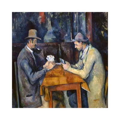 The Card Players, 1893-96 by Paul Cezanne - 1 Piece Wrapped Canvas Painting