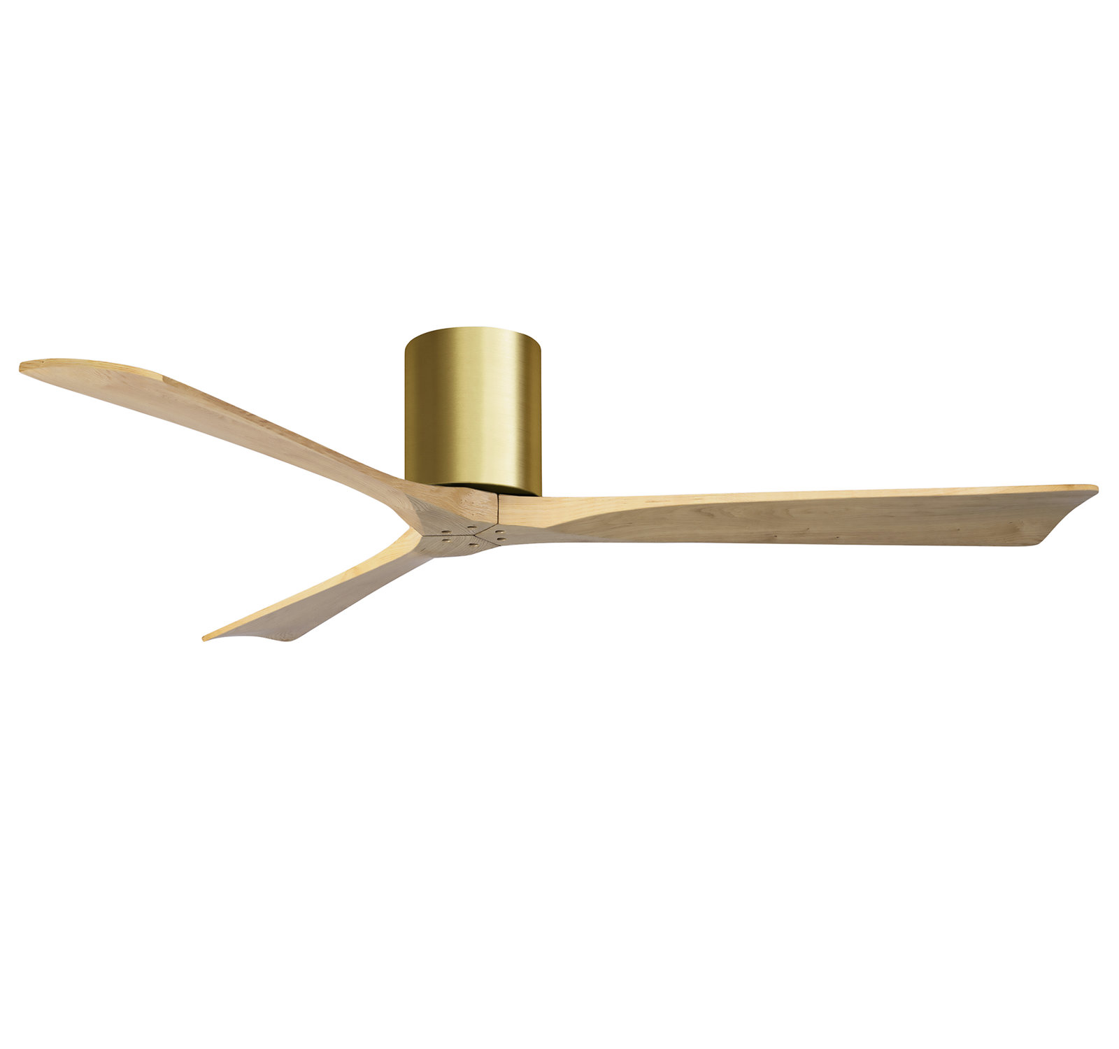 Olivier Ceiling Fan, Brushed Brass, 60", Light Maple Tone