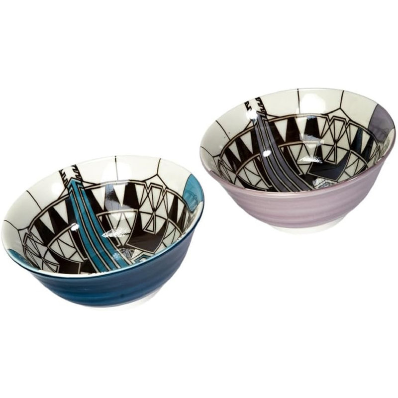 Paquet de 2 bols bleu et mauve 18 oz FLA