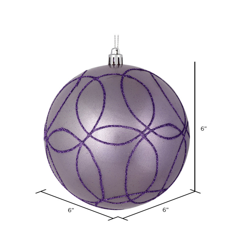 Ornement de bonbons avec motif de paillettes circulaires, Lavande