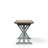 Counter Height Dining Table With X Base In Blue, Solid Wood + Design