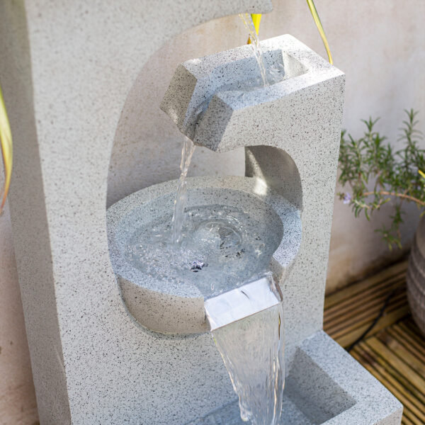 Aurigemma Outdoor Weather Resistant Floor Fountain with Light