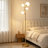 68'' Modern Tree Floor Lamp With Bulbs , Gold Standing Lamp With Frosted Glass Shade For Living Room & Bedroom-680184471