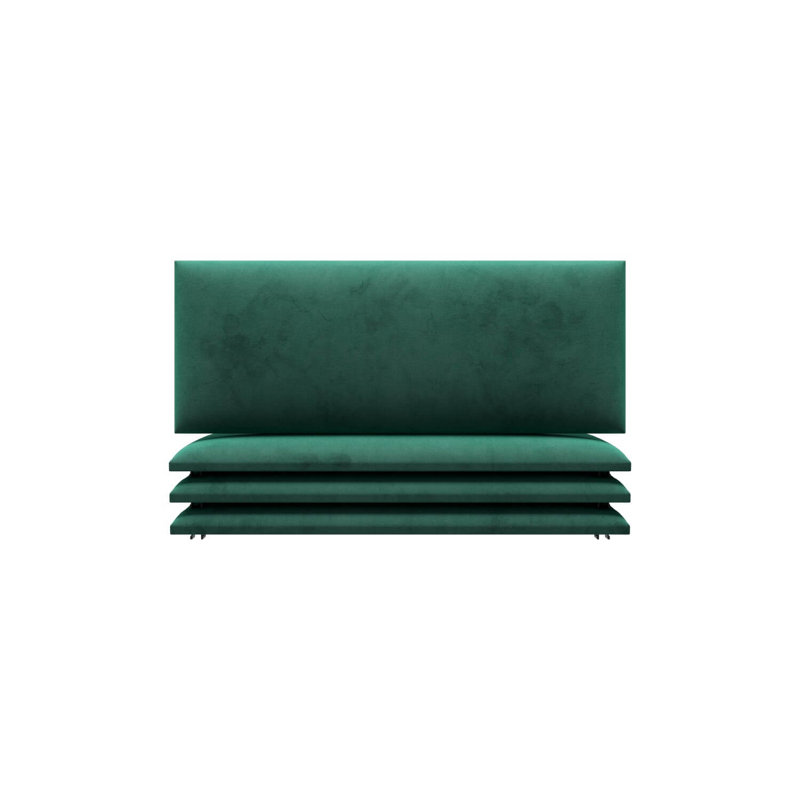 Anneus Upholstered Faux Leather Headboard, VTPS1020, Velvet Emerald Green