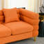 Canapé modulaire orange 60 pouces 2 places, esthétique moderne Streamline, coussins de bureau,