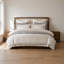 Ensemble de housse de couette 3 pièces très grand / très grand californien, blanc et gris-135935409