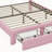 Upholstered Rainbow Design Bed With Storage Drawer, No Box-Spring Needed