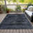 Machine Washable Indoor/Outdoor Xhevrie Charcoal Rug-112029711
