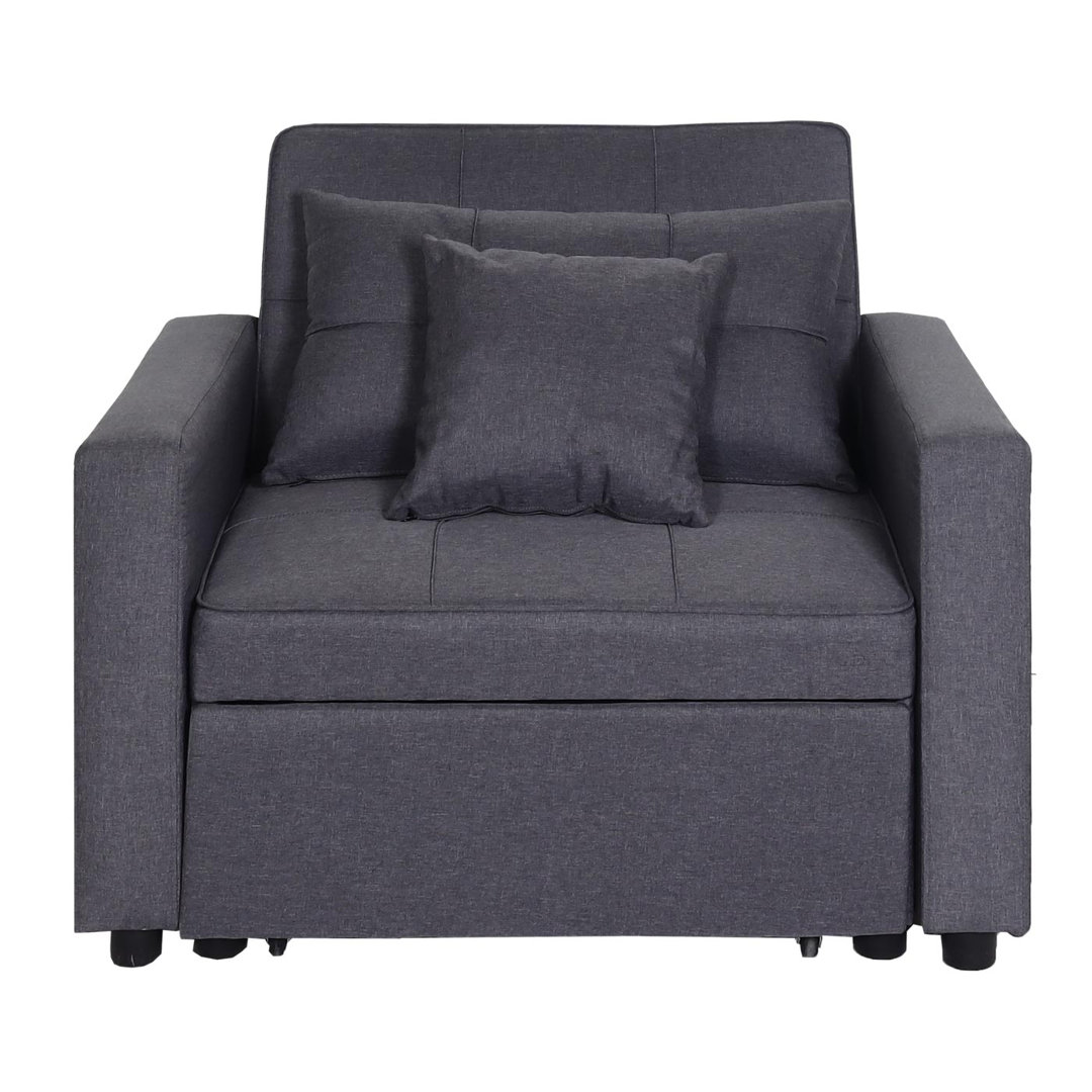 Schlafsessel MCW-L90, Klappsessel Schlafsofa Gästebett Relaxsessel, Liegefläche 197x103cm Stoff