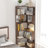 6 Tier Freestanding L-Shaped Corner Bookshelf For Living Room, Bedroom, Wooden Bookcase With Anti-Drop Panle And Anti Tipping Device, Display Shelf Open Storage Rack Organizer For Home Office-1883070009