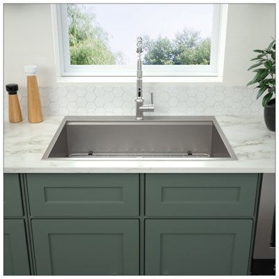 30 Drop In Kitchen Sink -  30 Inch Kitchen Sink Topmount Ledge Workstation 18 Gauge Stainless Steel Single Bowl Kitchen Sink -  REDmintss, AGLBX06820A