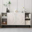 Meuble de salon de style Mid-Century moderne avec meuble télé et armoire de rangement blanc Curio