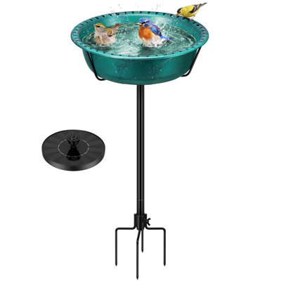 Rieleigh Polyresin Bird Bath Bowl with Solar Fountain