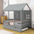 Wood Daybed With Twin Size Trundle and Slats-905513752-923349796