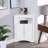 Versatile Bathroom Floor Corner Cabinet With Doors And Shelves, Ideal For Kitchen, Living Room, And Bathroom Storage-25541709