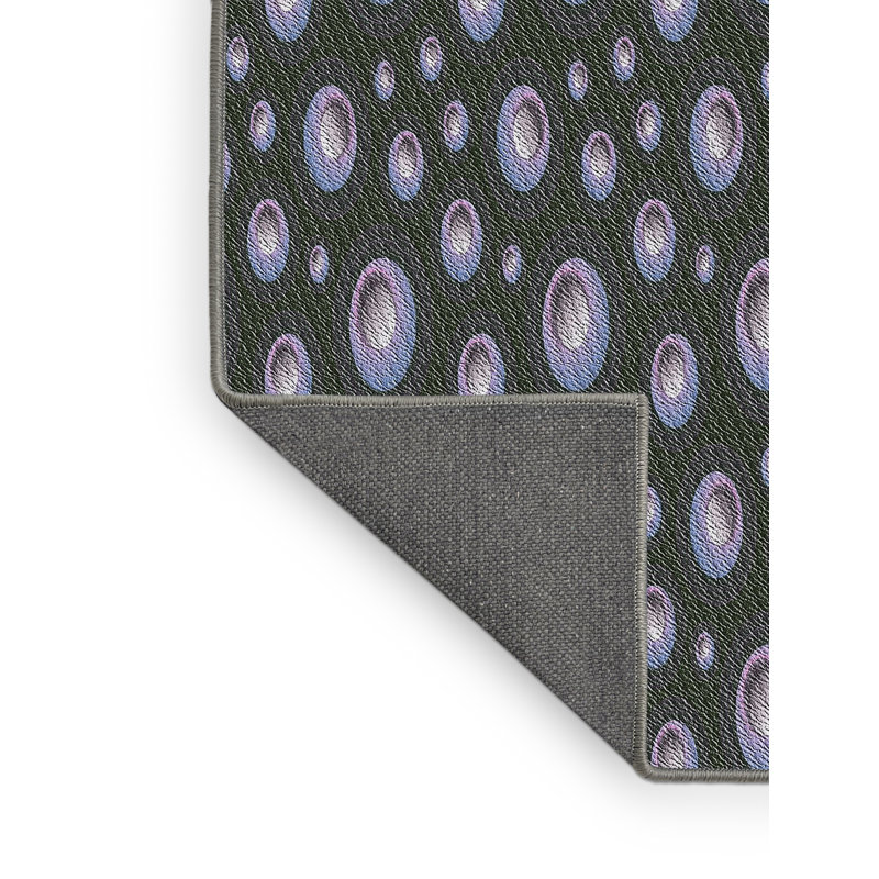 Wool Polka Dots Indoor Rug, Rectangle 5' x 7'