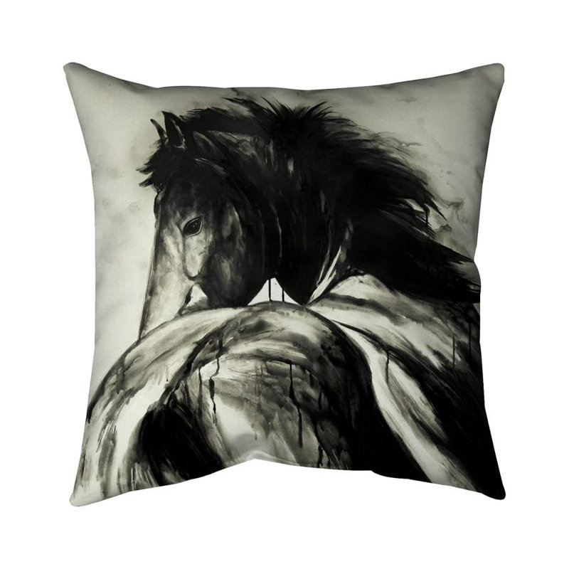 Classical Horse, 16"L X 16" W, Pillow Cover Only - No Insert