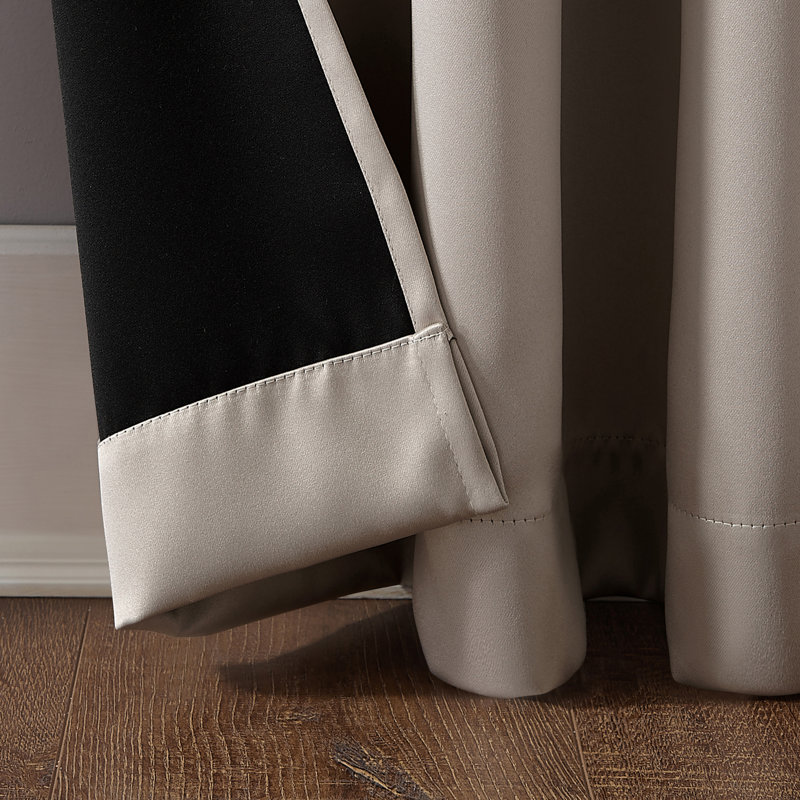 Oslo 84" Gray Blackout Grommet Curtain Panel
