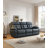 Genuine Leather Non-Power Reclining Sofa With Drop Down Table