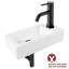 Lavabo de salle de bain mural rectangulaire en céramique blanche 10 po DORNBERG