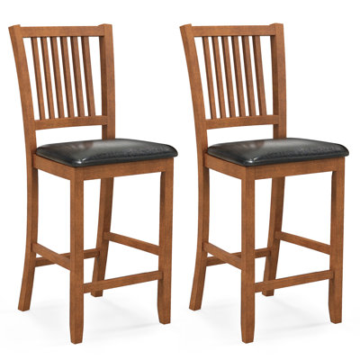 Olvie Upholstered Counter Stool with Solid Wood Frame