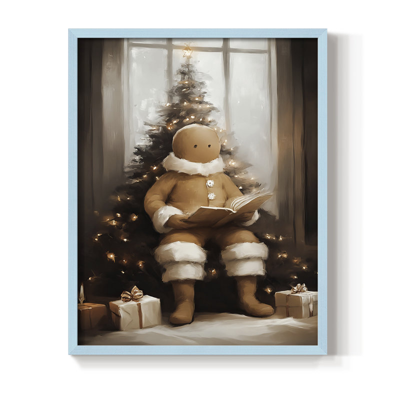 «Christmas Holiday Art», série 2-Lxxv, reproduction encadrée - bois massif, H 15 po x l 12 po, Bleu