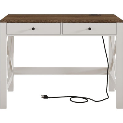 Toisha Writing Desk with Power Outlet