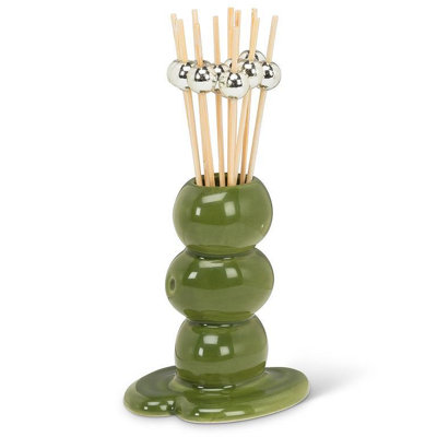 Stack Of Olives Tooth Pick Holder