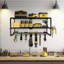 3-Tier Heavy Duty Wall Mounted Tool Organizer Rack Metal Garage Shelf For Cordless Drills, Screwdrivers, Hammers & Tool Chargers