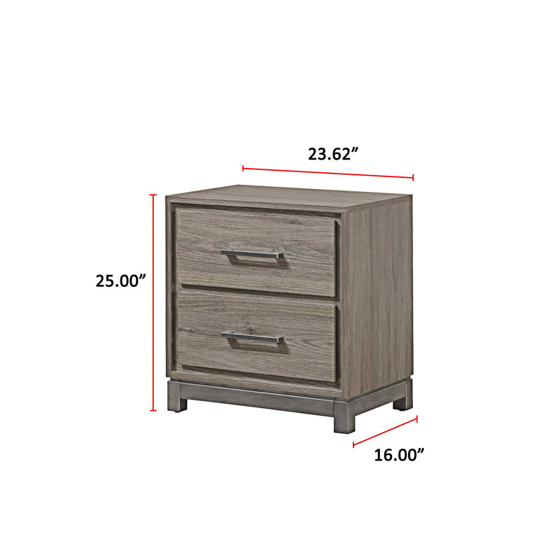 Nightstand Bedside Table With Drawers