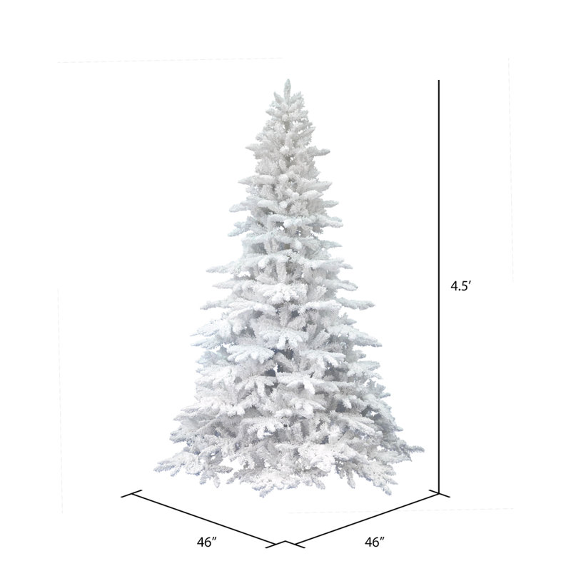 4.5' x 46" Flocked White Spruce 498Tips