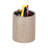 Modern Ceramic Round Pencil Holder Desktop Organizer for Bedroom Decor - Textured Storage Desk Accessory Accent for Kitchen, Office & Bathroom - Champagne-310734394