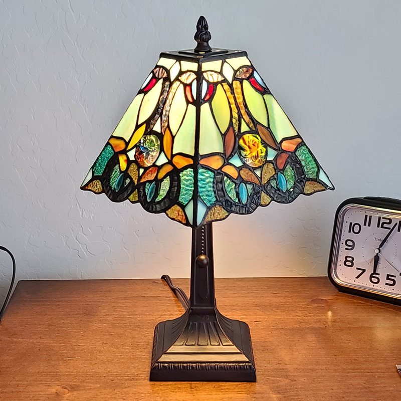 Lampe de 15 po brun foncé Timmothy, Vert