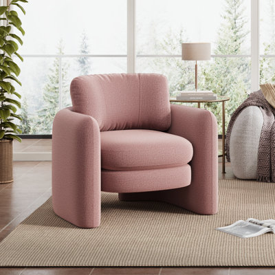 Fauteuil demi-tonneau en polyester 34,1 po