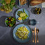Service de table 16 pièces Gibson Home Rockaway Gold - Bleu mat
