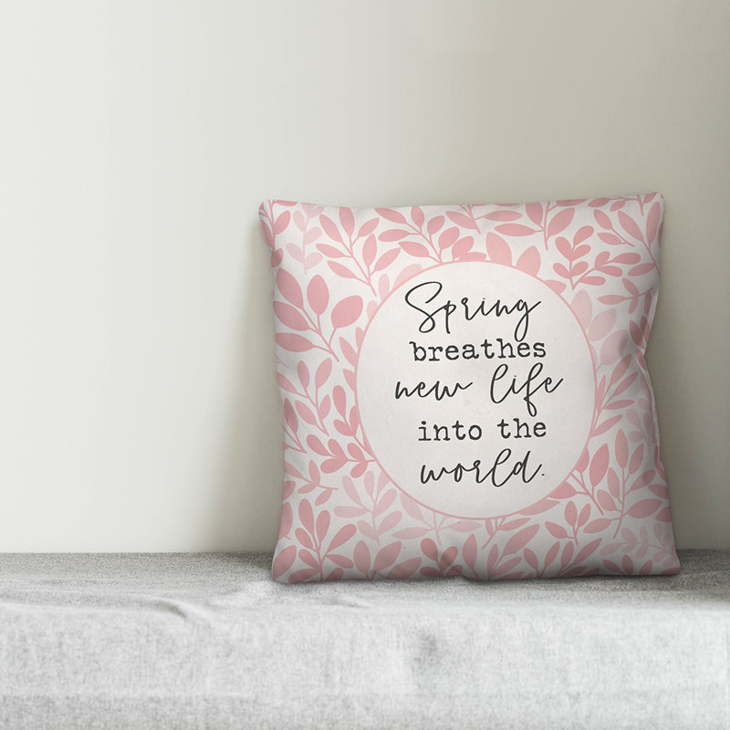 Floral Reversible Throw Pillow
