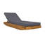 Chaise longue en bois d'acacia avec coussin-1695464773
