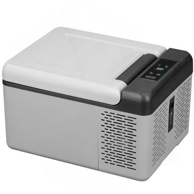 Réfrigérateur 12 volts 10 pte, mini-congélateur portatif (4 ℉ ~ 68 ℉) avec compresseur de voiture avec refroidisseur de 12V / 24V DC et 110-220V AC pour camping, voyage, voyage, extérieur et maison